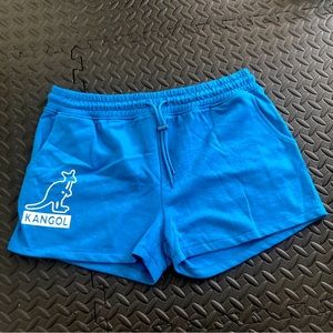 KANGOL - Blue Drawstring shorts - with pockets! Size L
